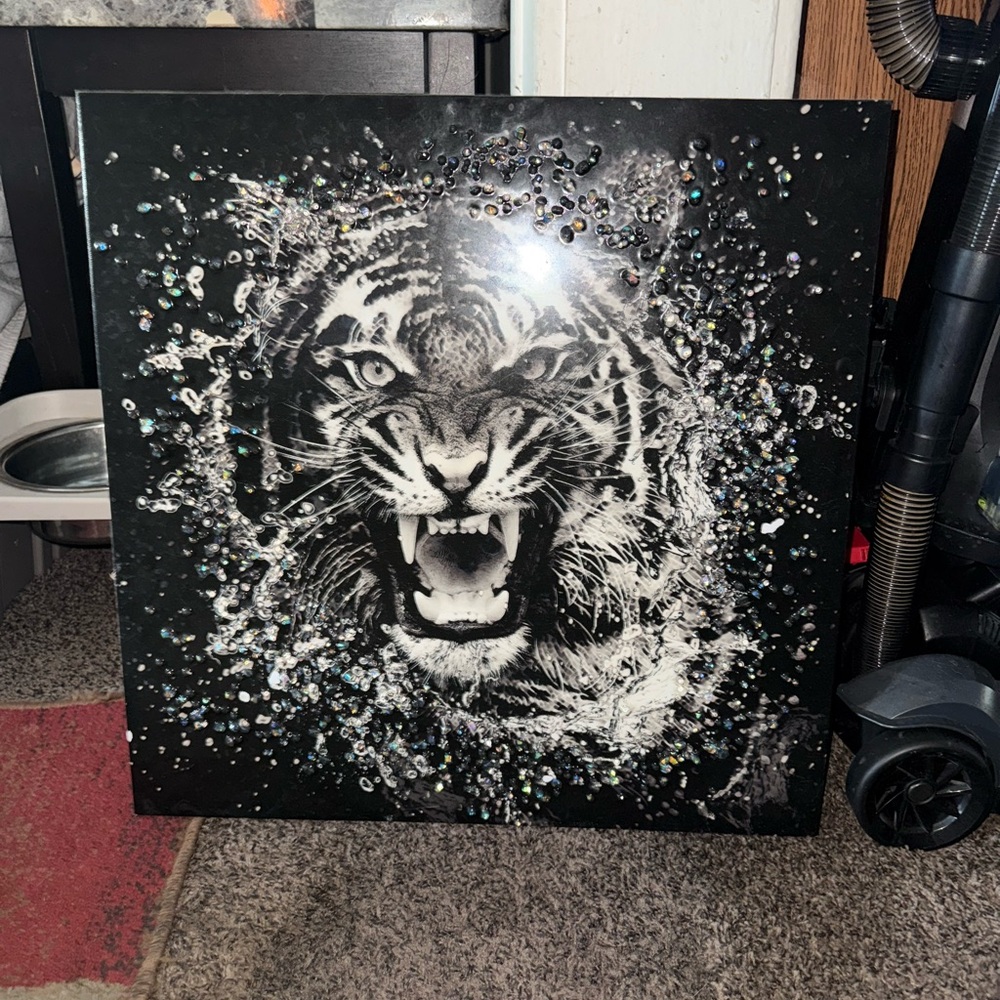Black and White Tiger Art Print